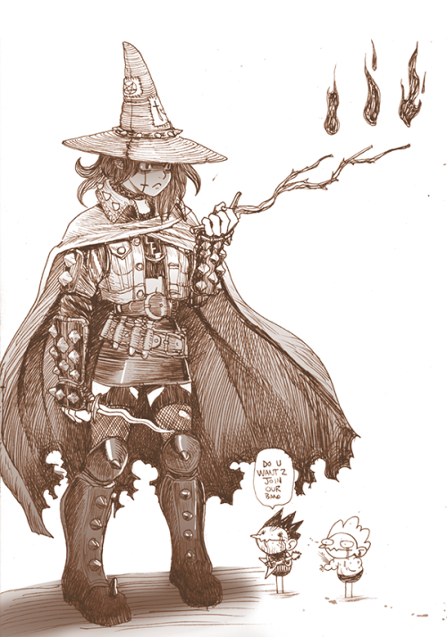 inkmo - Recent sketches, finally scanned. Witches & devils