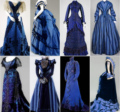 warpaintpeggy:some of my favorite vintage dresses        ↳  blue