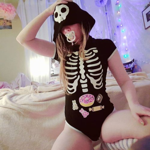 LittleForBig glow-in-dark Sweet Reaper Onesie Bodysuit @little.sleepy.princess Daddy gave me this c