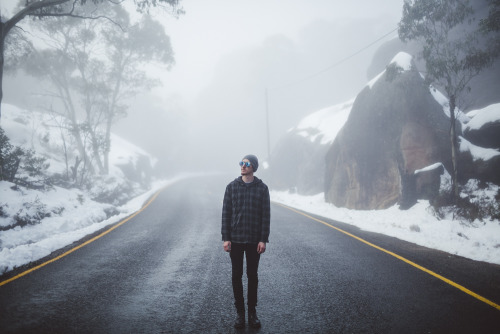 theadventuretruck: A few last photos halfway down Mount Buffalo in the morning fog.