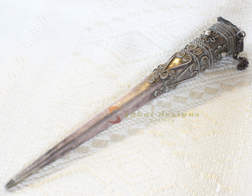 Antique Hmong silver hairpin from sabai designs gallery.