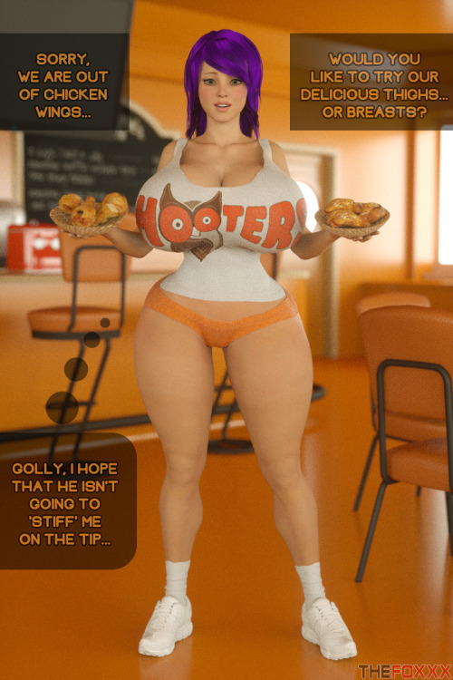 kogeikun:  thefoxxx3d:  Wendolin is working at Hooters.  Wendolin belongs to kogeikun.tumblr.com http://thefoxxx.com           It’s perfect. thank you very much Thefoxxx3d ^-^   < |D’“”“”