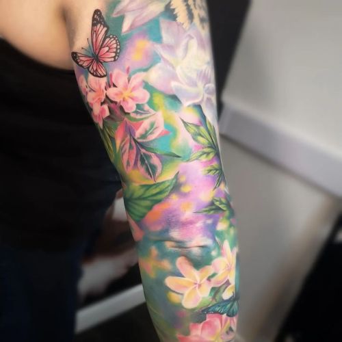 Progress on Kim’s sleeve. We’re so nearly done with this one now, probably one other ses