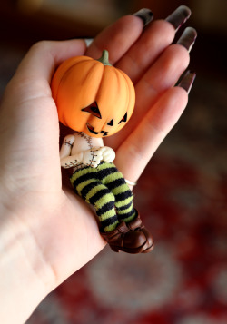 lemondread:  After seeing beansproutmomo’s pumpkin head she just got it reminded me that I have this little one in a box!  It was  Fairyland event item a few years ago, and it’s just two halves that are held together by magnets on top of a Puki