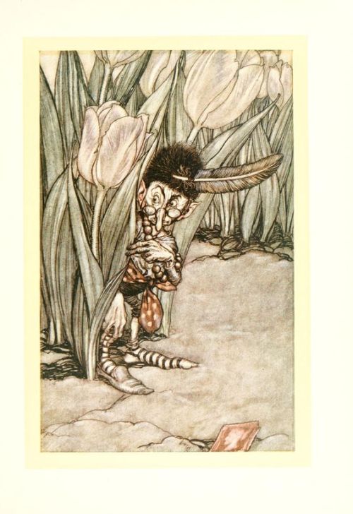 Peter Pan in Kensington gardens by J. M. Barrie, illustrated by Arthur Rackham.