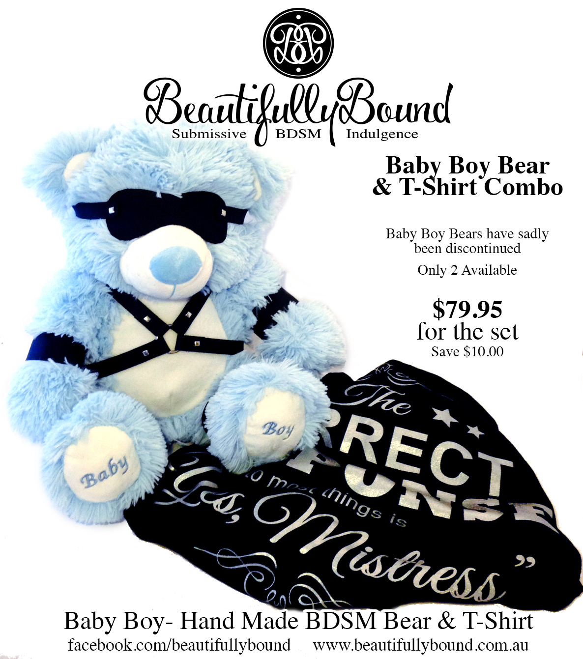 bdsmbeautifullybound:  Sadly these Baby Girl and Baby Boy bears have been discontinued,