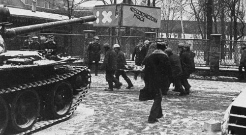 Pacification of Wujek, Katowice, Poland - December 16, 1981. First action took by goverment upon the