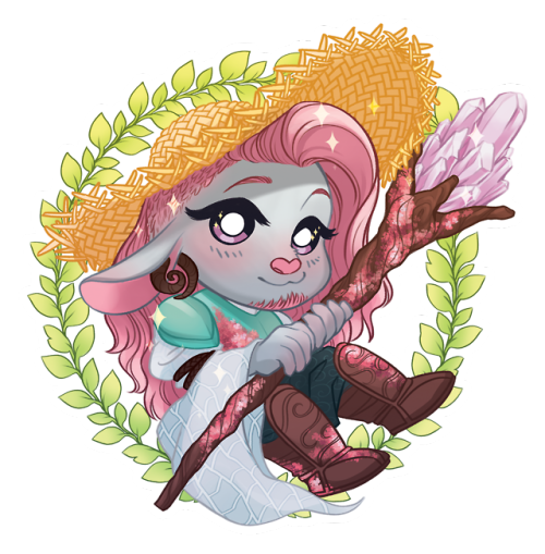 queen-schadenfreude: 🌸 Soft Caduceus !! Thinking about making this into an acrylic charm, if you think you might like one lmk!!