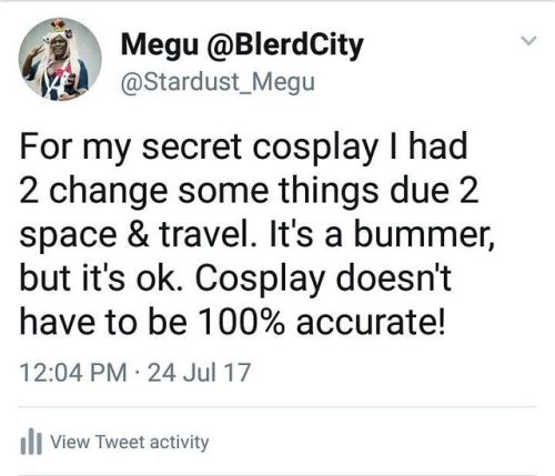 Yeah it’s unfortunate. I really hope that it will still come great! Cosplay doesn’t have