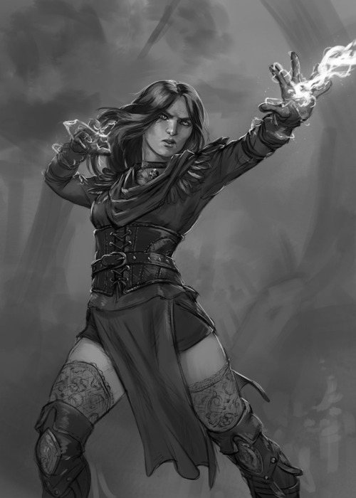 darantha:Yennefer from the Witcher for my weekly Patreon sketchpoll :)