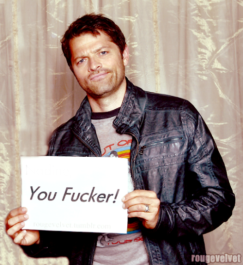 Reblogging because my photo op had the perfect message to the asshats who mugged Misha.#WeLoveYou Mi