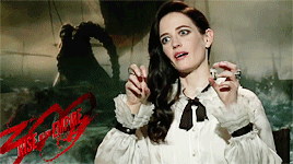 evaggreendaily:Eva Green gesticulating.