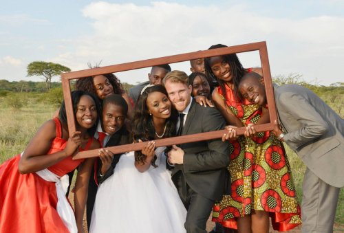 blackgirlwhiteboylove:Our African WeddingMy wife and I just had our African wedding celebration with