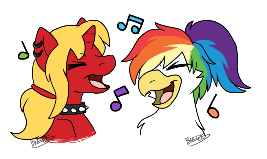 ask-melissa-and-the-band:Melissa and her fan Rainbow Feather jam out! (Happy birthday