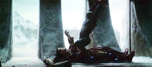redstainedledger:  That moment Steve literally and metaphorically broke Tony’s