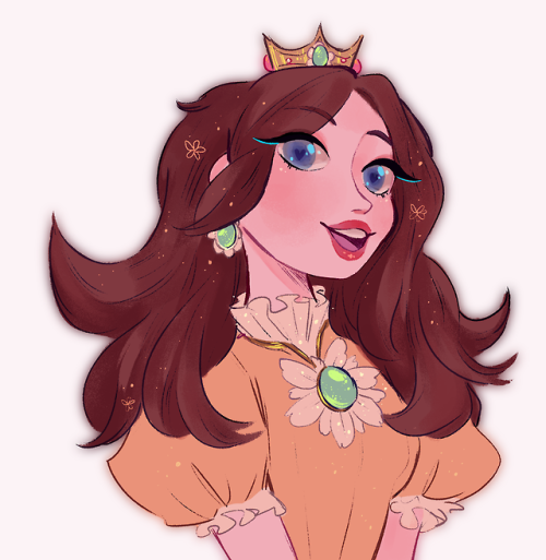 gisellesdoodles:peach and daisy commissions