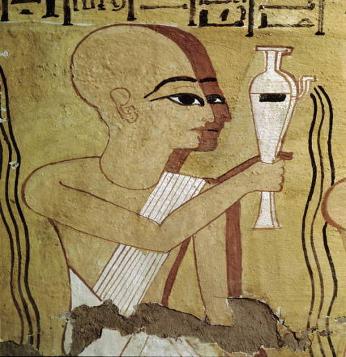 Priests Pouring Libations for InherkhauDetail of a wall painting from the Tomb of Inherkhau (TT359).