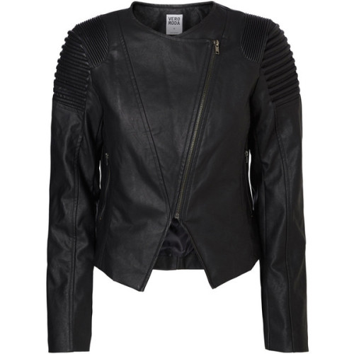 feetjefay:  Vero Moda Pu Biker Blazer   ❤ liked on Polyvore (see more black velvet blazers)