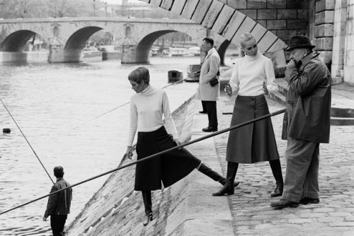 Pierre Boulat, Les berges de la seine, Paris, 1967