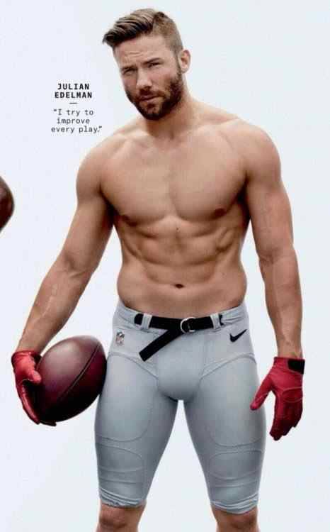 maleathleteirthdaysuits:  thenflboys:   Spunky and sexy; it’s tough to stand out on a good-looking New England Patriots squad, but this wide receiver gets more than his share of looks - on and off the field. Julian Edelman!   “Julian Edelman. He’s