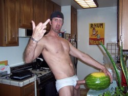 seaman100:  priming the watermelon for the