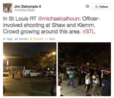 socialjusticekoolaid:  revolutionarykoolaid: Happening Now (10.8.14): Oh dear God, not again. Another life lost in St Louis. So little information right now, but it seems that an unarmed 18-year old boy was tased then shot 16 times by an officer, possibly