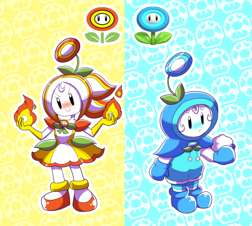 last year i draw a bunch of personified versions of the powerups from the mario games! i REALLY love