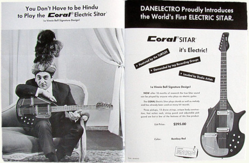 spacebeach23:1960′s Danelectro Coral Sitar Advertisementfrom www.sitarfactory.be/2