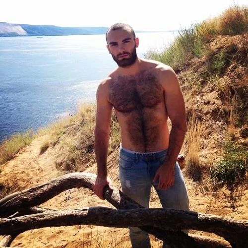 realmenstink:  HAIRY BEARDED STUD !!!
