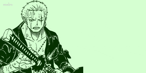 enelru:  One Piece 30 Day Challenge  Day 12: favorite running joke or gag  Zoro’s