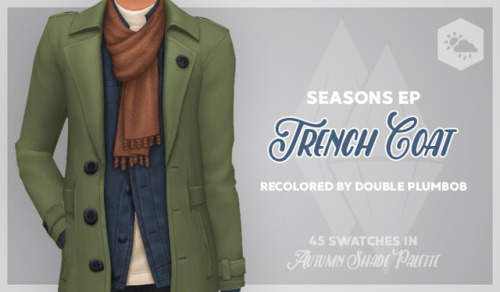 Trench CoatSeasons EP male top recolor45 swatches in my Autumn Shade PaletteSeasons Expansion Pack i