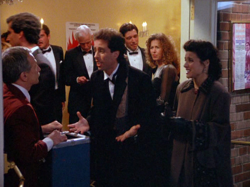 seinfeld:  “You don’t understand, someone’s after us, a crazy clown, he’s trying to kill us!”“The Opera” is on Seinfeld tonight!