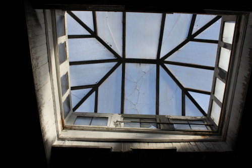 abandoned-playgrounds: The retro roof window of the abandoned Jefferson Loft. More –> http://www.