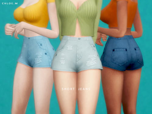 Pic 1: Knitted Shirt     Download:TSRPic 2:Skinny Jeans    Download:TSRPic 3: Short Jeans      Downl