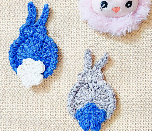 Easter Bunny Applique by Rajeshwari SinghFree Crochet Pattern Here