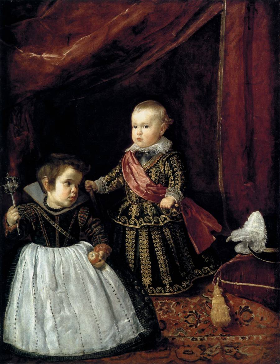 artmastered:  Diego Velázquez, Prince Baltasar Carlos with a Dwarf, 1631, oil on