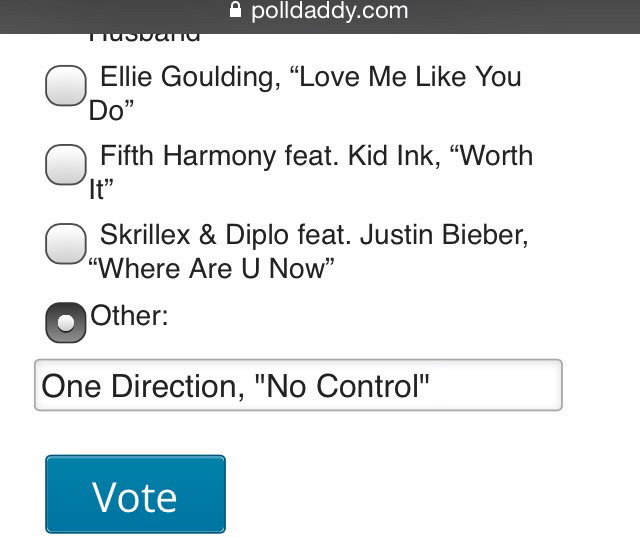 stylinnuendo:  If you are voting for BillBoard #SongofTheSummer then submit it like