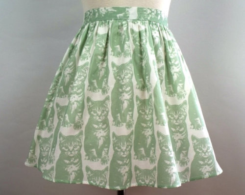 Cat Print Skater Skirt - $67.54+