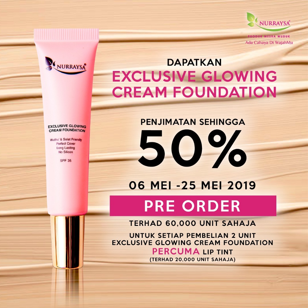 Ain Online Store Nurraysa Exclusive Glowing Cream Foundation