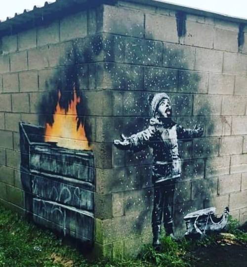 astrangerreplay: Something new from Banksy in Port Talbot, UK