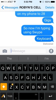 Fuckin with this new Swype key board in old 8.0.2
