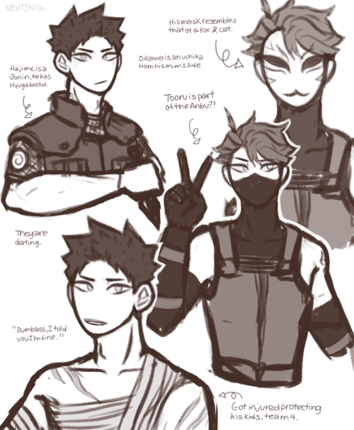 Doodle Board Of My Updated Naruto AU Sorry They're Kinda Bad Lol I'm Too Tired To Draw Anything Refined