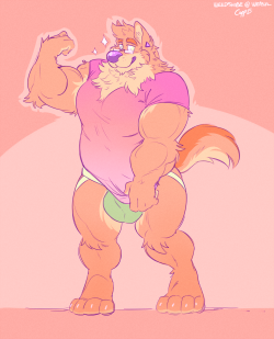 chrispywolf:  Big buff pup by weedshibe