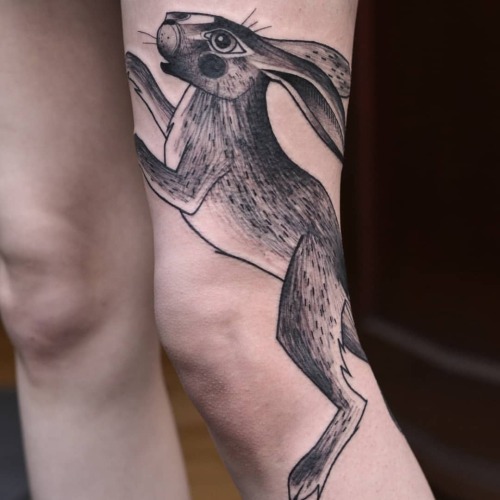 Another hare, thanks Michelle!// Taking bookings for October ● . . at @pechschwarztattoo . #tattoo