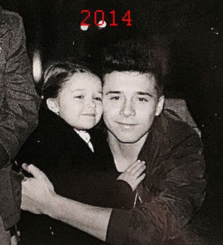 famille-de-sport:  Au fil du temps frère/soeur : Brooklyn &amp; Harper Beckham