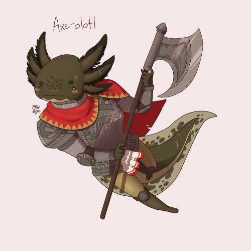 the-bluebonnet-bandit: thefingerfuckingfemalefury: otterloreart:a separate post just for axe-olotl&r