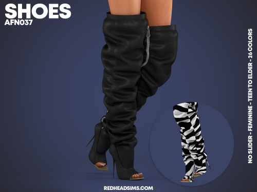 redheadsims-cc: AF SHOES N037 | NO SLIDER NEW MESHCompatible with HQ ModCategory: ShoesCustom Thumbn