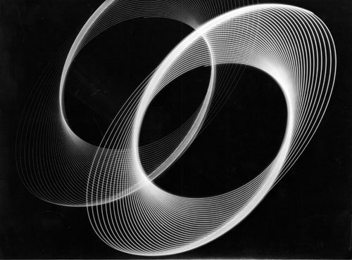 Peter Keetman, Plastische Raumschwingungen, 1949-51. Vintage gelatin silver print. Keetman experimen