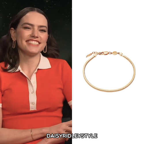 February 23rd, 2021 | Promoting “Chaos Walking”Missoma Lucy Williams Gold Square Snake Chain Bracele