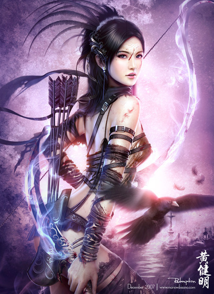 Samurai female warrior fantasy art